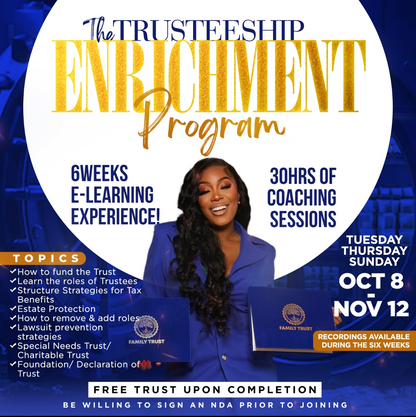 THE TRUSTEESHIP ENRICHMENT LIVE 6WEEK PROGRAM